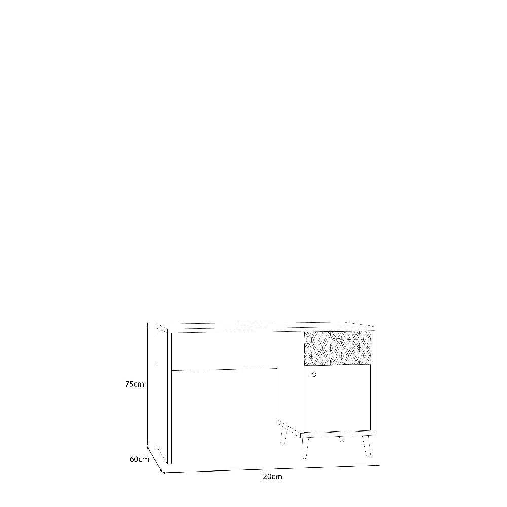 Darbo stalas Aksana medžio ir baltos spalvos