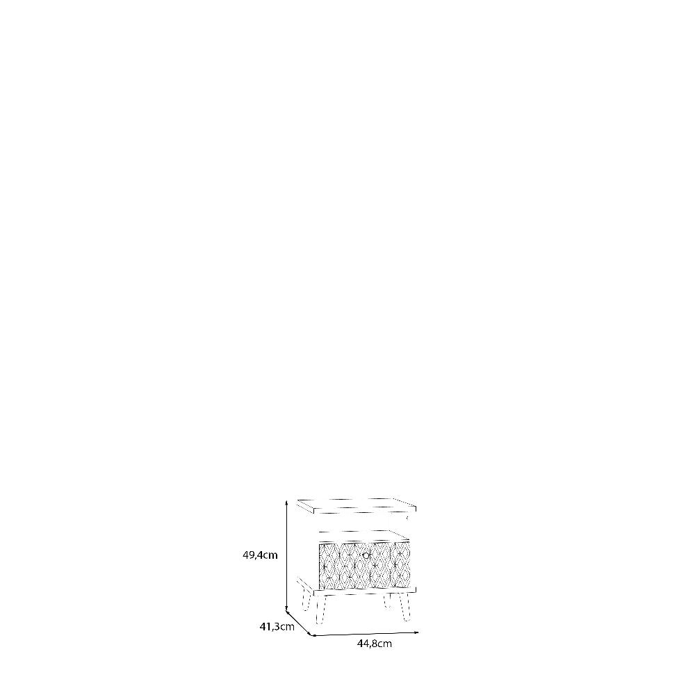 Naktinė spintelė Aksana baltos ir medžio spalvos
