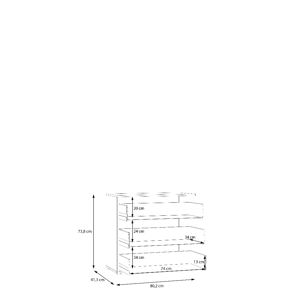 Smėlio spalvos trijų stalčių komoda Ingalill