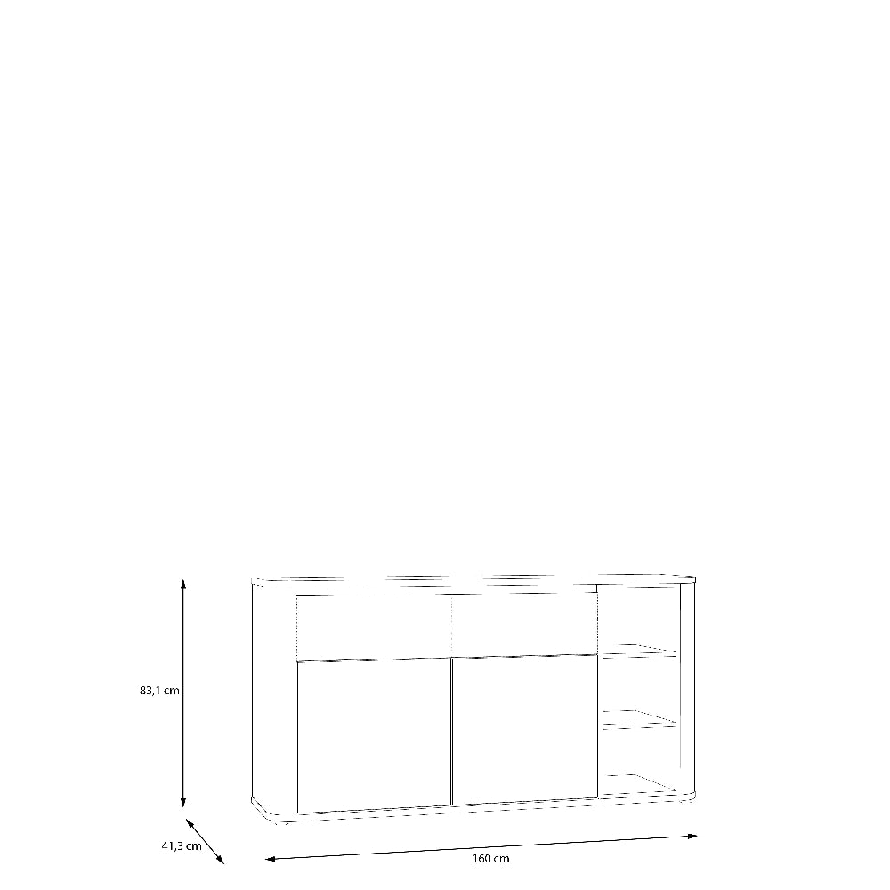Komoda Breathaker smėlio ir ąžuolo spalvos