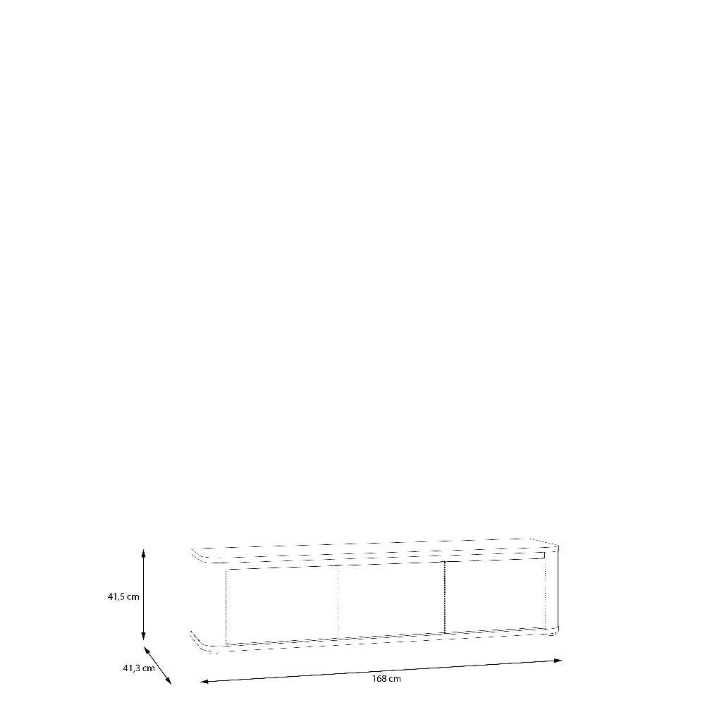 TV staliukas Breathtaker juodos spalvos ir natūralaus ąžuolo derinys moderniame interjere