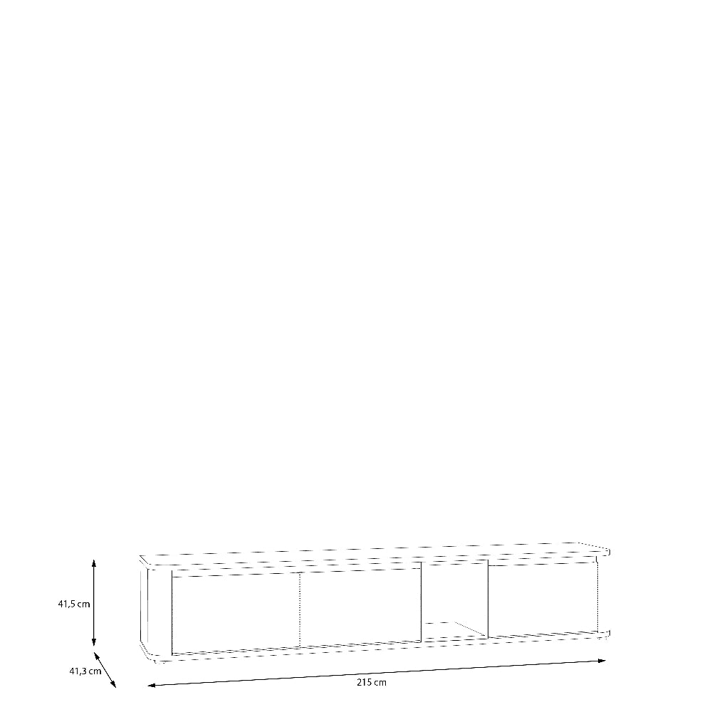 TV staliukas Breathaker juodos ir ąžuolo spalvos