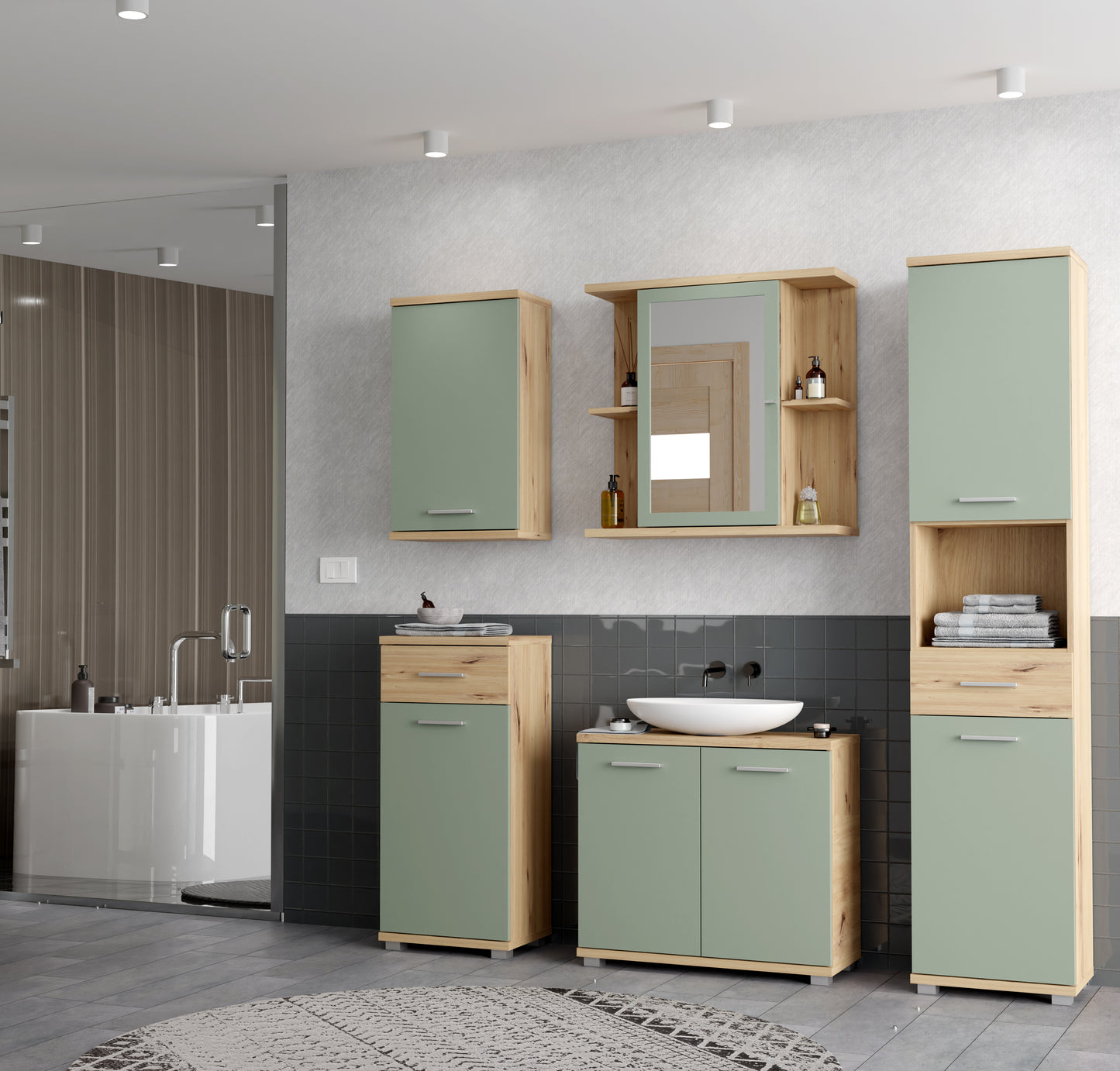 Pakabinama vonios spintelė  Champ (žalia)