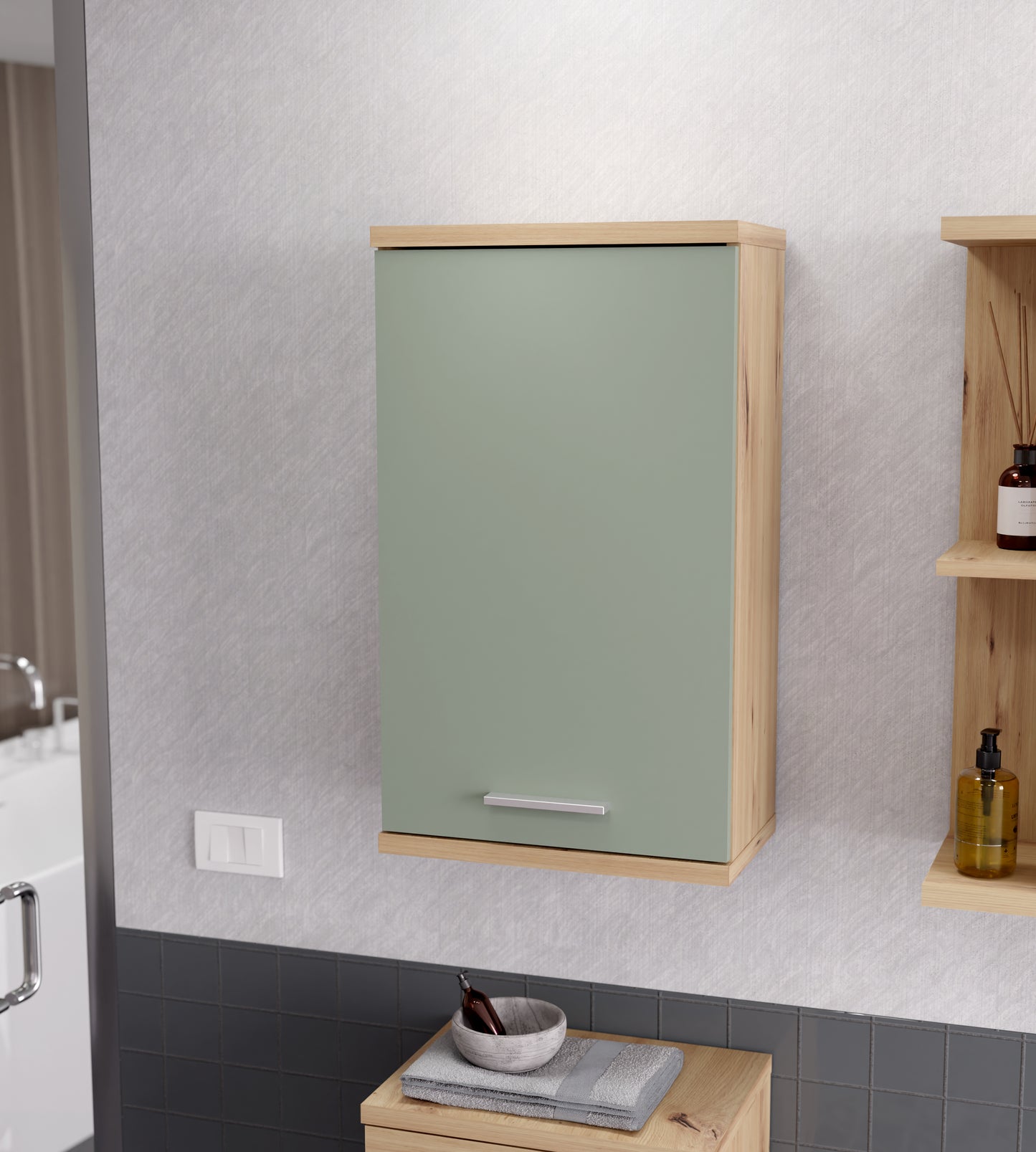 Pakabinama vonios spintelė  Champ (žalia)