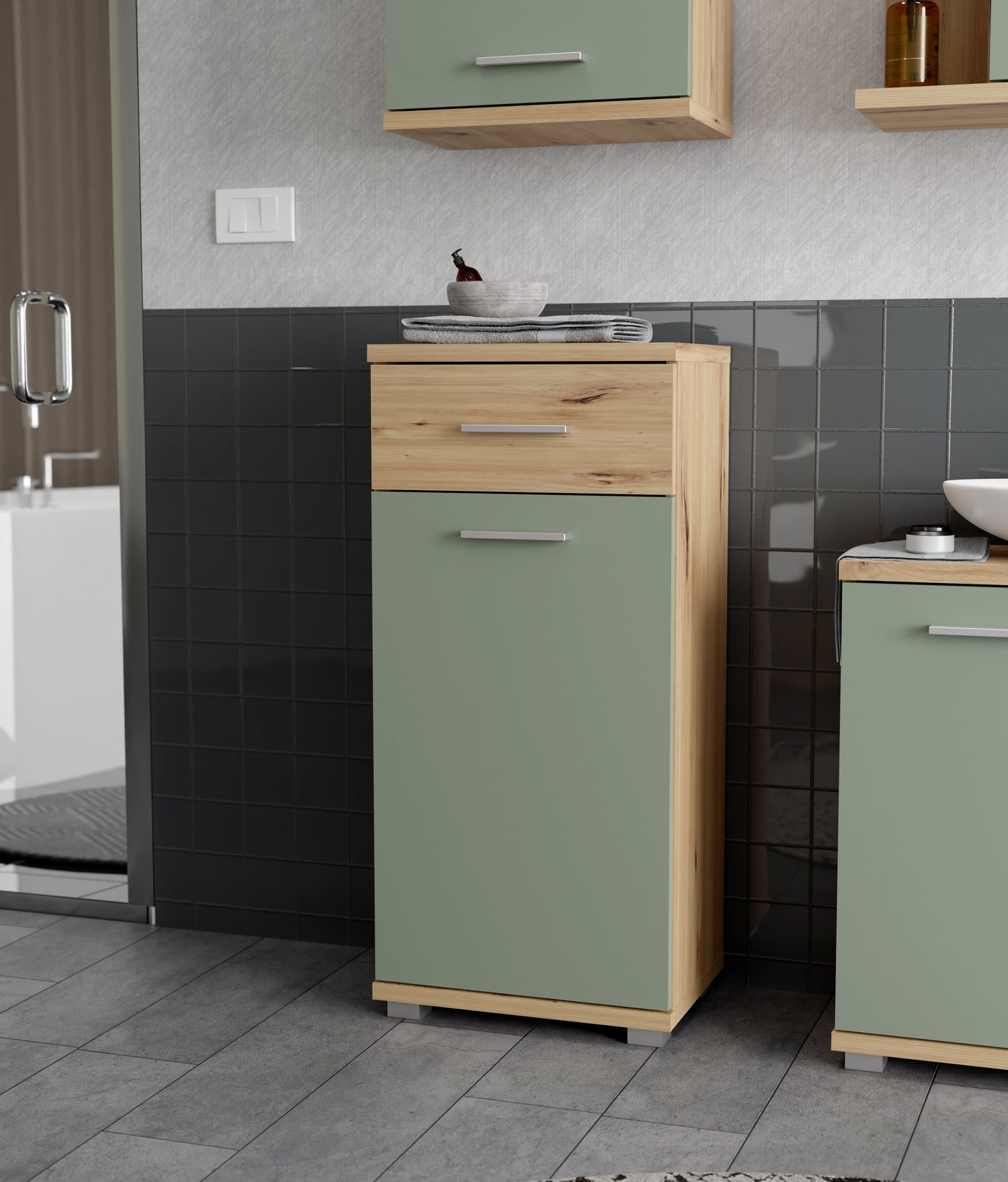 Vonios spintelė  Champ (žalia)