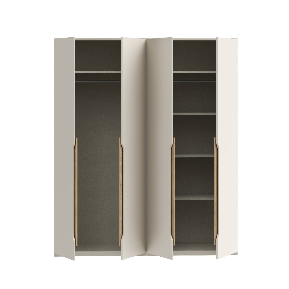 Edwal 4 durų spinta – smėlio spalvos