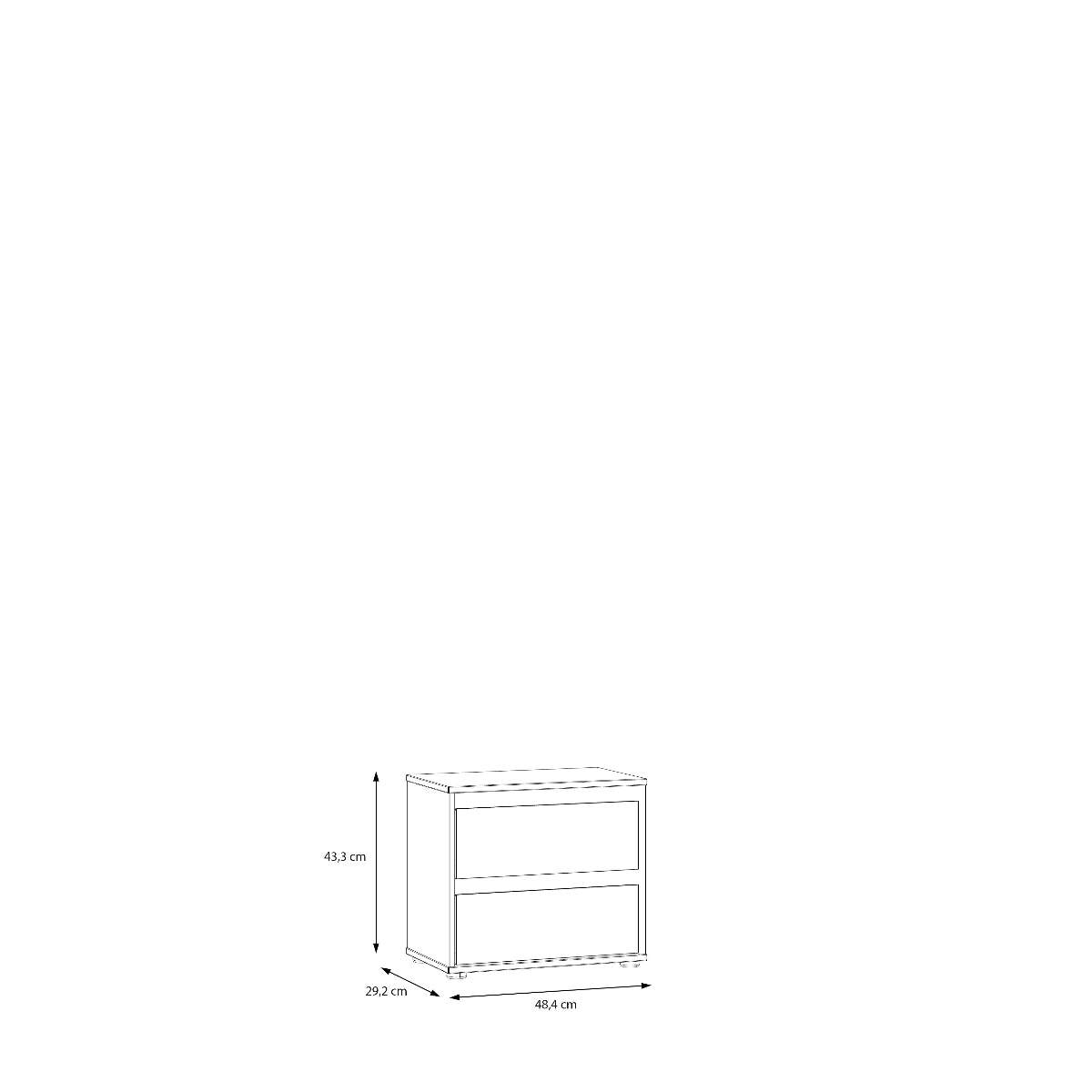 Naktinė spintelė Eliston smėlio ir ąžuolo spalvos