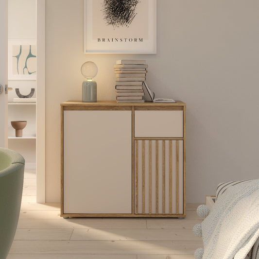 Eliston komoda smėlio, Mauvelos ąžuolo spalvos