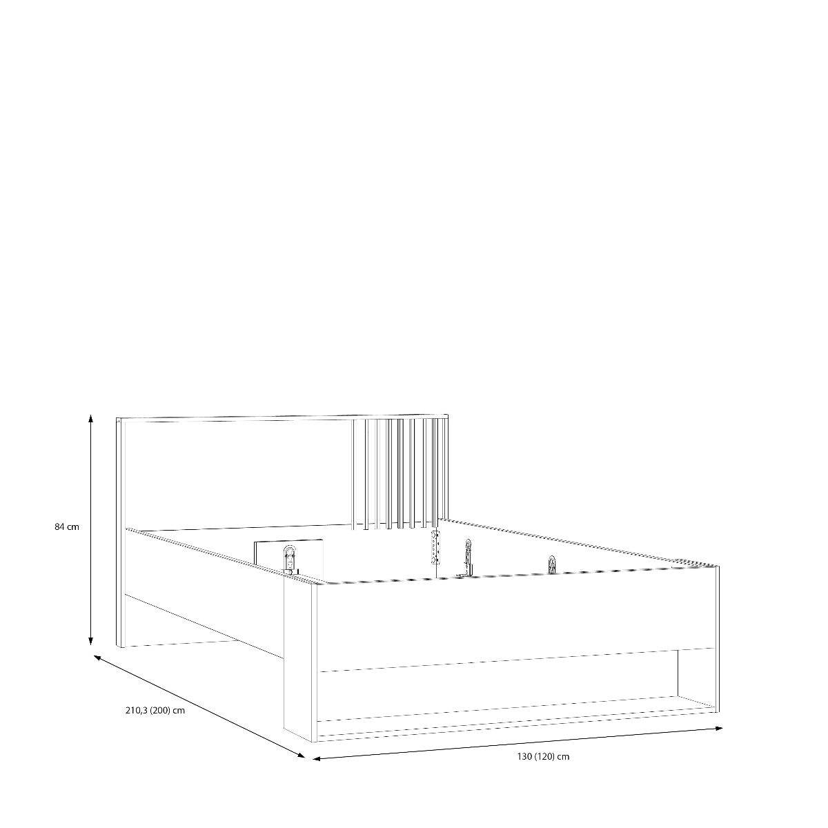 Lova Eliston smėlio ir ąžuolo spalvos