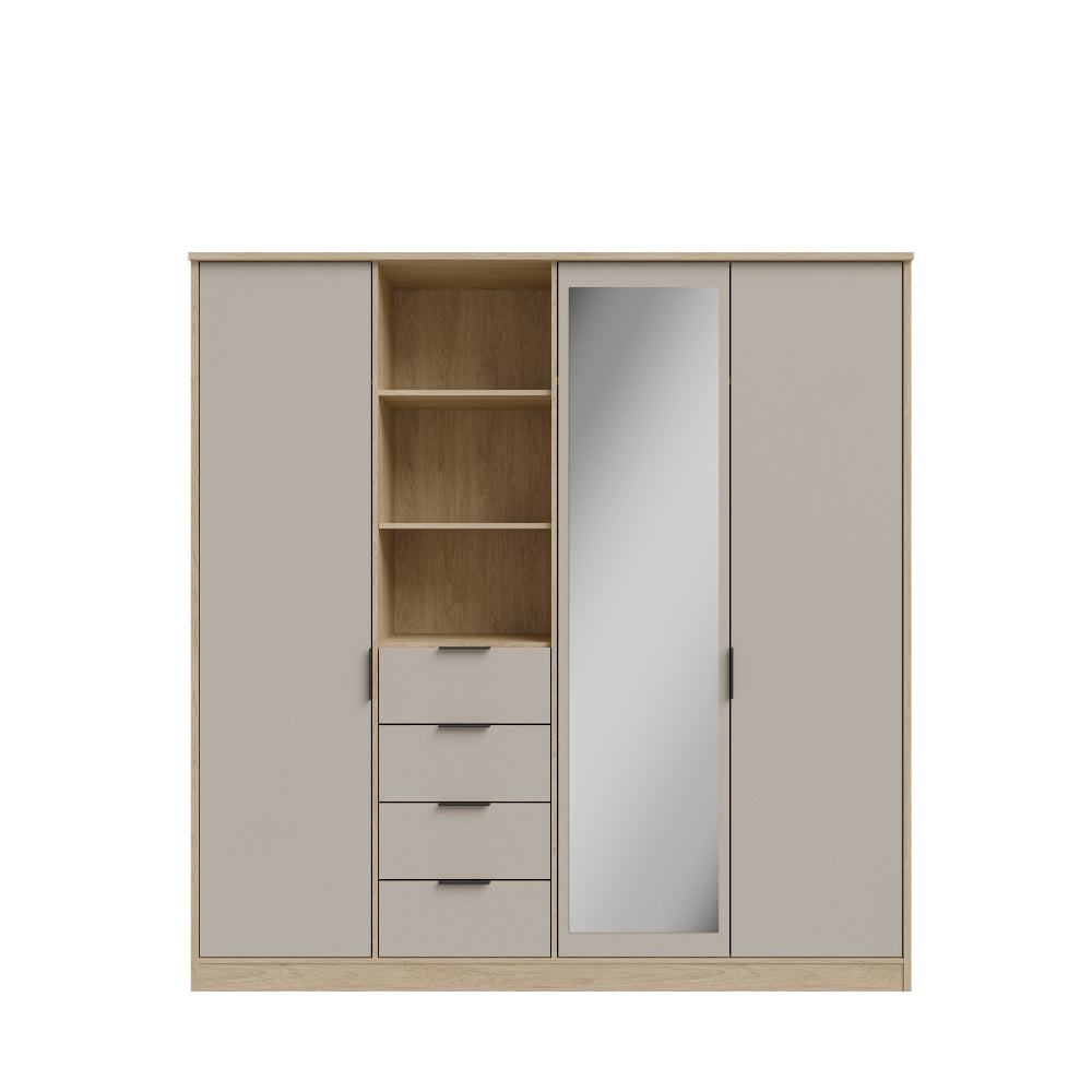 Fortasta spinta turi lentynas, stalčius ir pakabas rūbams