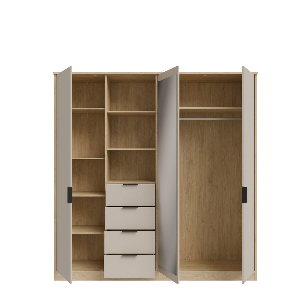 Fortasta spinta turi lentynas, stalčius ir pakabas rūbams