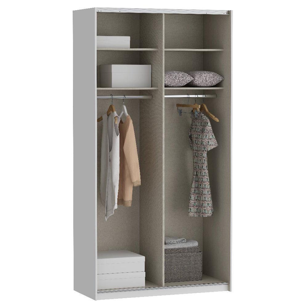 Fittio balta stumdomų durų spinta