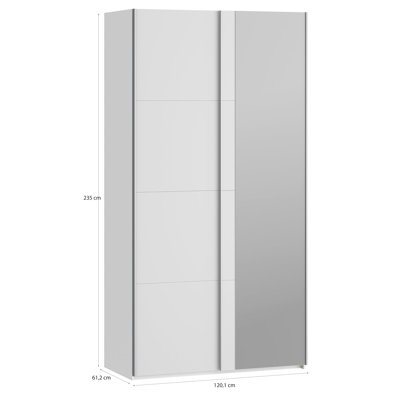 Spinta su veidrodžiu Fittio 120