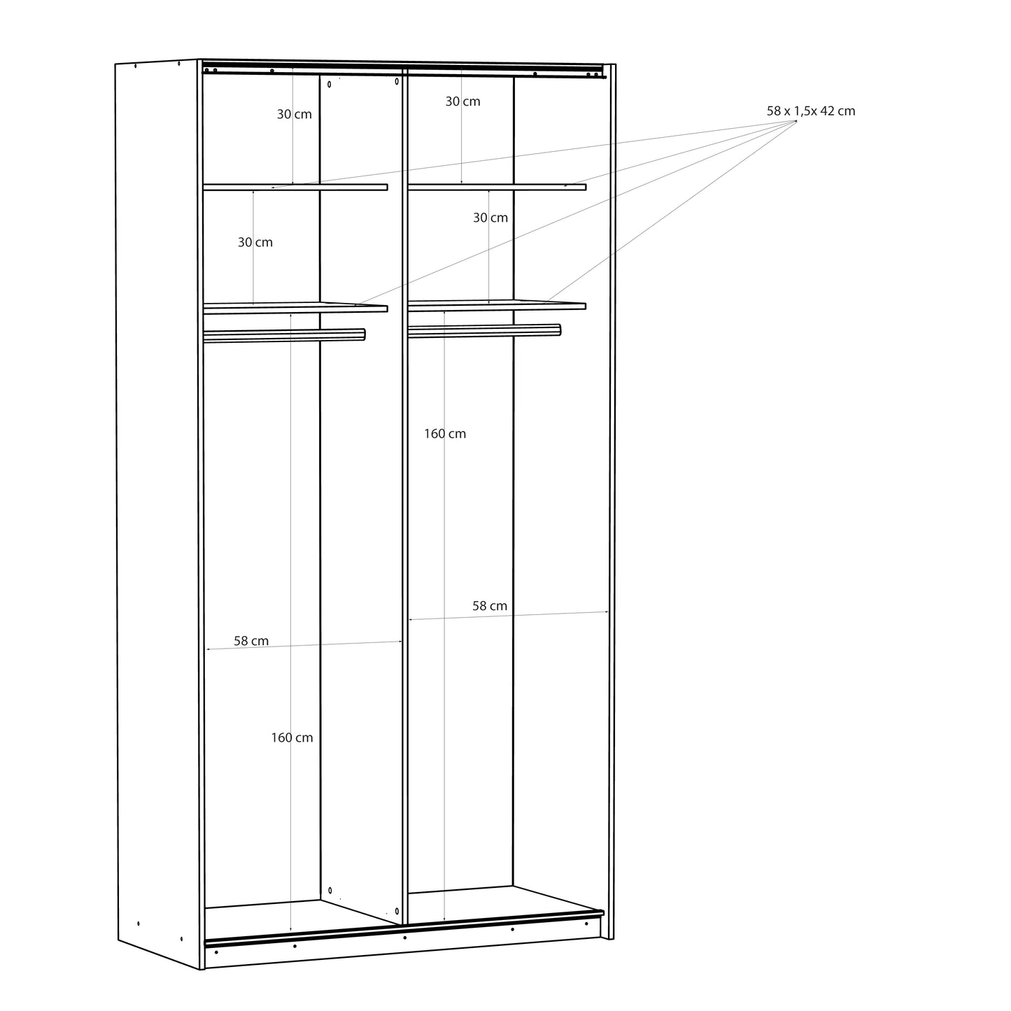 Spinta su veidrodžiu Fittio 120