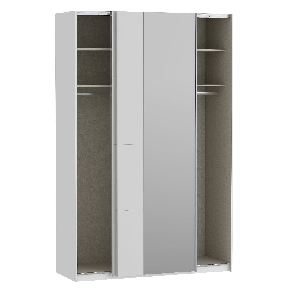 Fittio stumdomų durų spinta su veidrodžiu