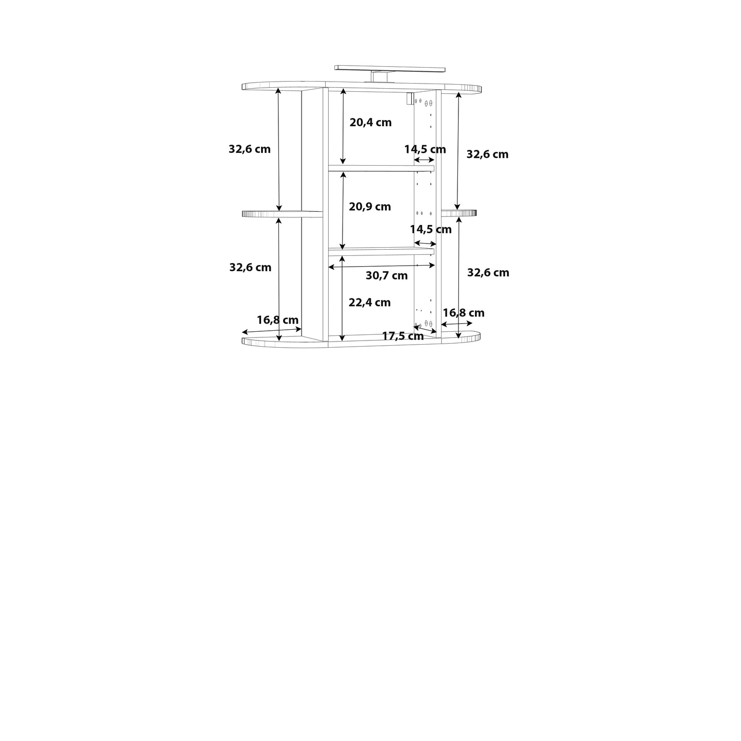 Pakabinama vonios spintelė su veidrodžiu Hiroko