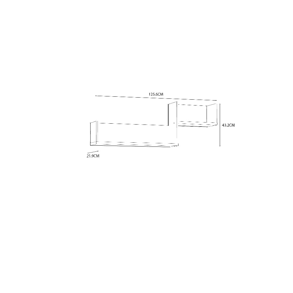Oriental Tree pakabinama lentyna natūralaus ąžuolo spalvos