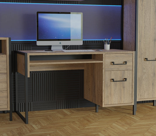 Oriental Tree kolekcijos rašomasis stalas su juodais akcentais