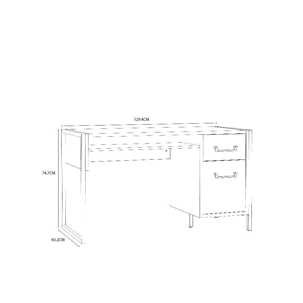 Oriental tree rašomasis stalas su juodais akcentais