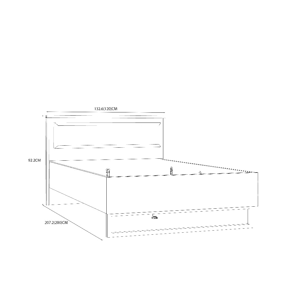 Oriental Tree lova natūralaus ąžuolo spalvos