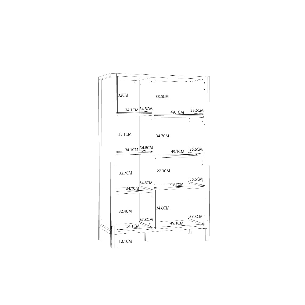 Oriental Tree spintelė su lentynomis ir uždaromis durelėmis