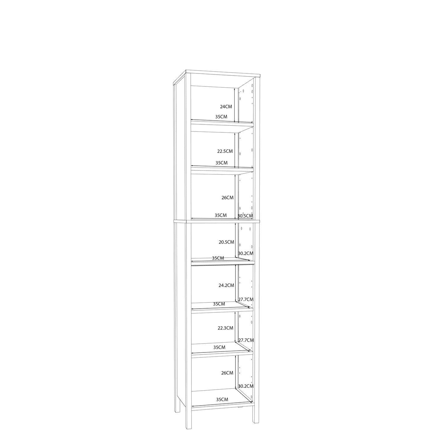 Aukšta vonios spintelė Ipsarion