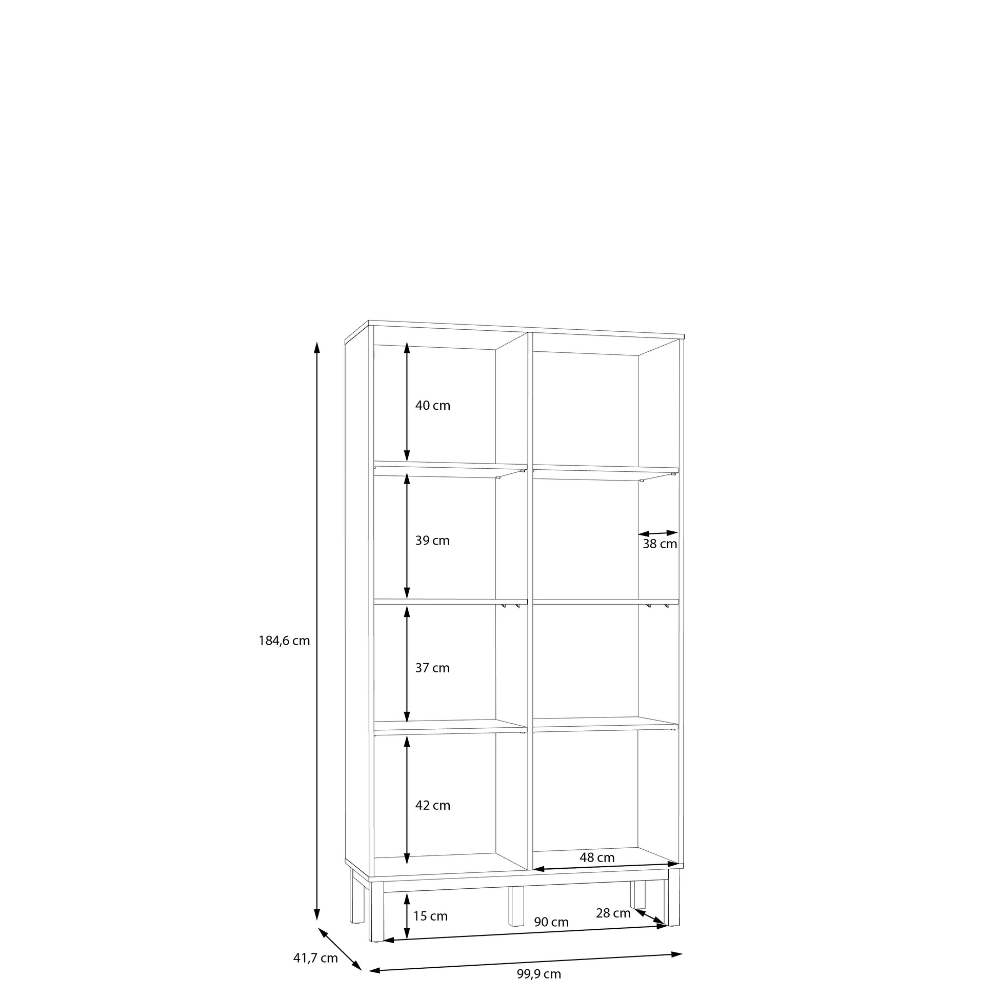 Penkrige indauja su šviesiomis ir stiklinėmis durelėmis