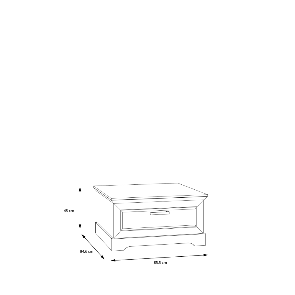 Cortella kavos staliukas balinto medžio spalvos
