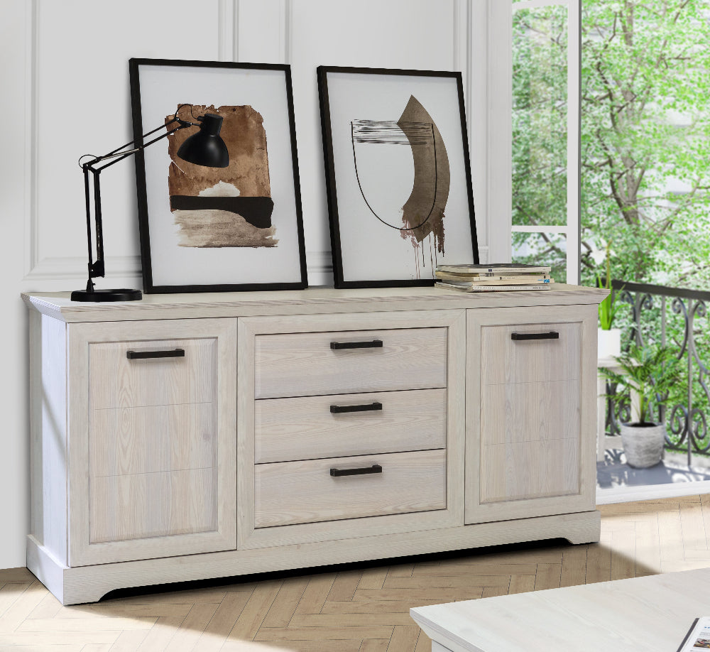 Cortella komoda su 2 durelėmis ir 3 stalčiais