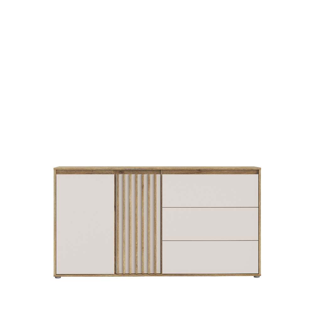 Eliston komoda medžio ir smėlio spalvos