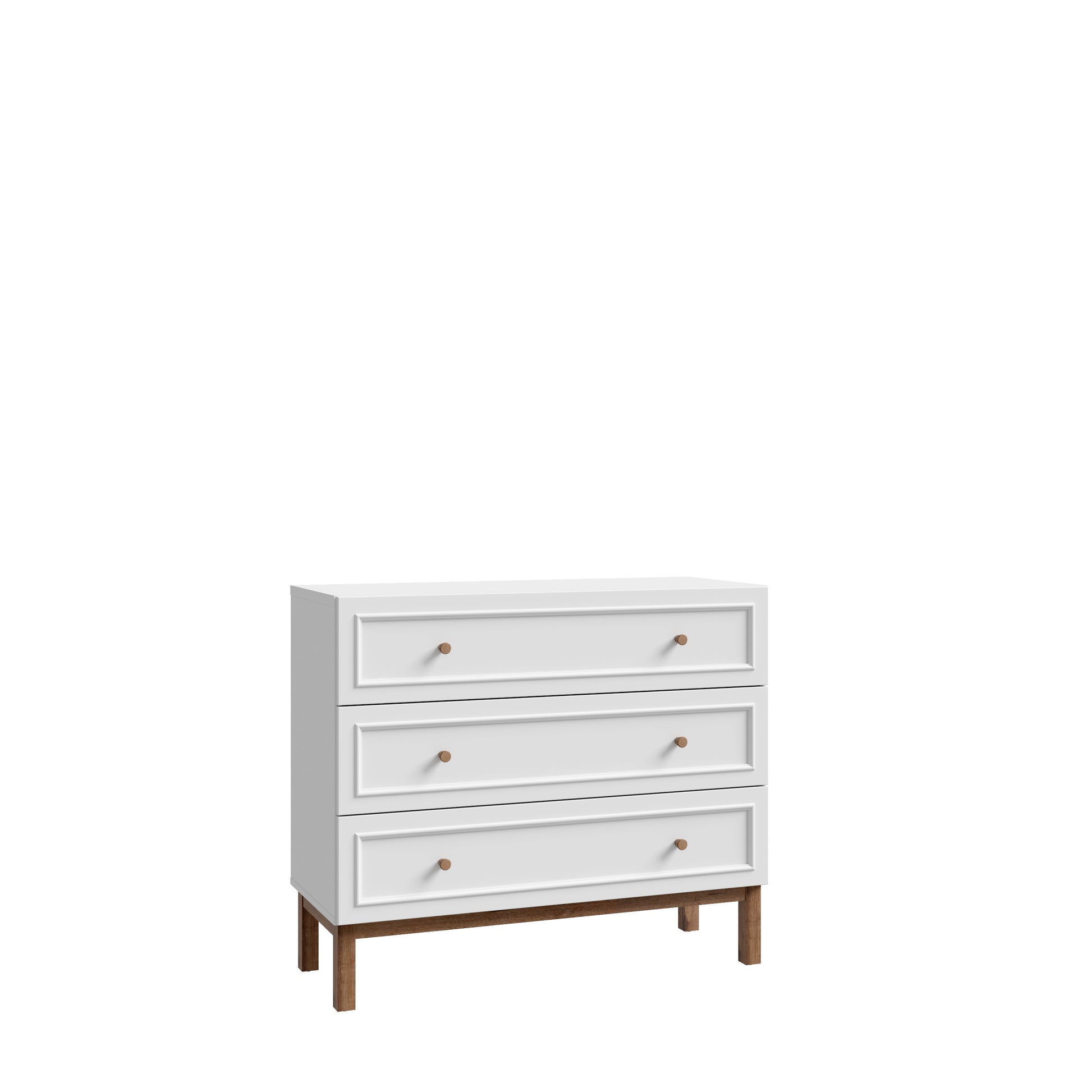 Komoda Penkrige su 3 stalčiais, šviesiai pilka