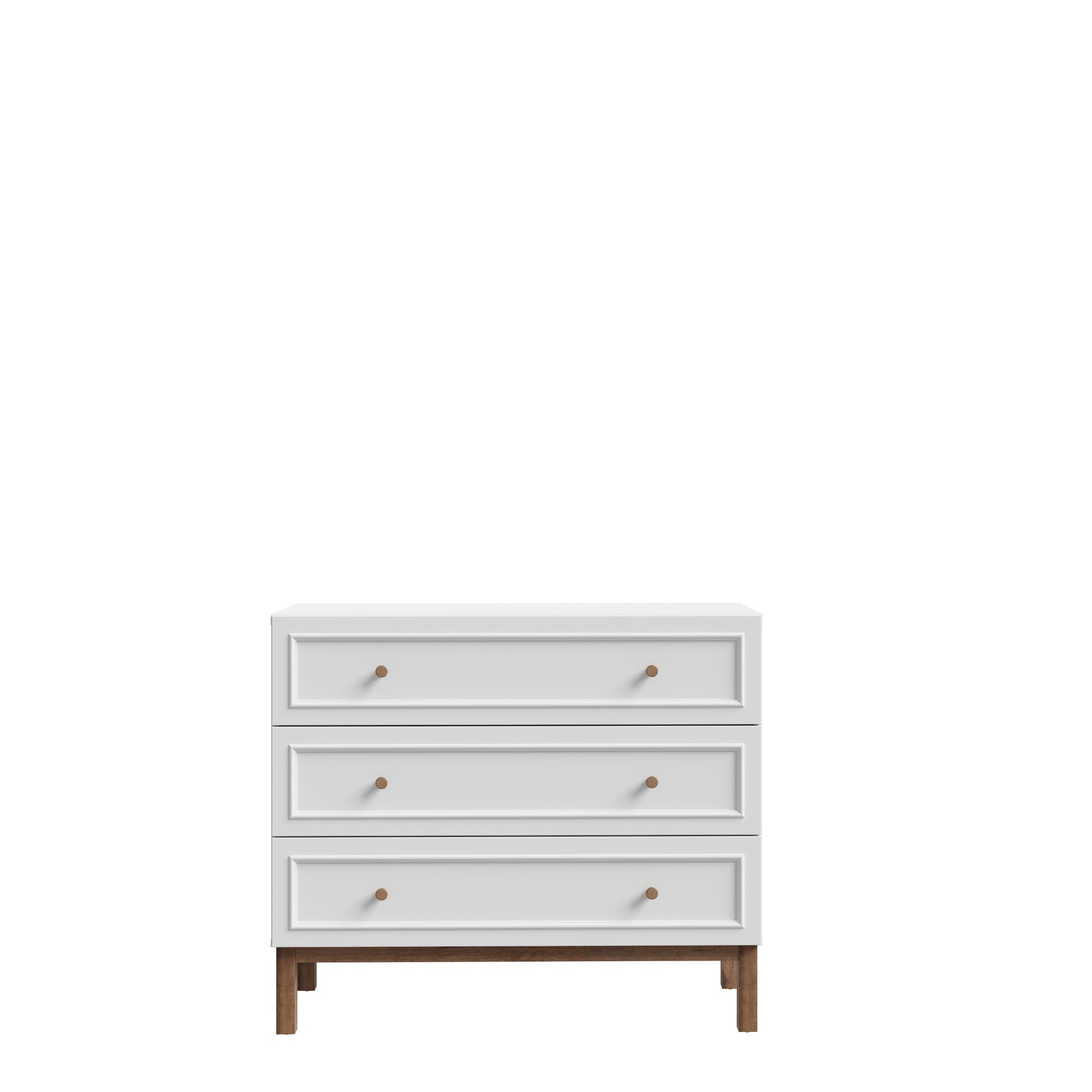 Komoda Penkrige su 3 stalčiais, šviesiai pilka