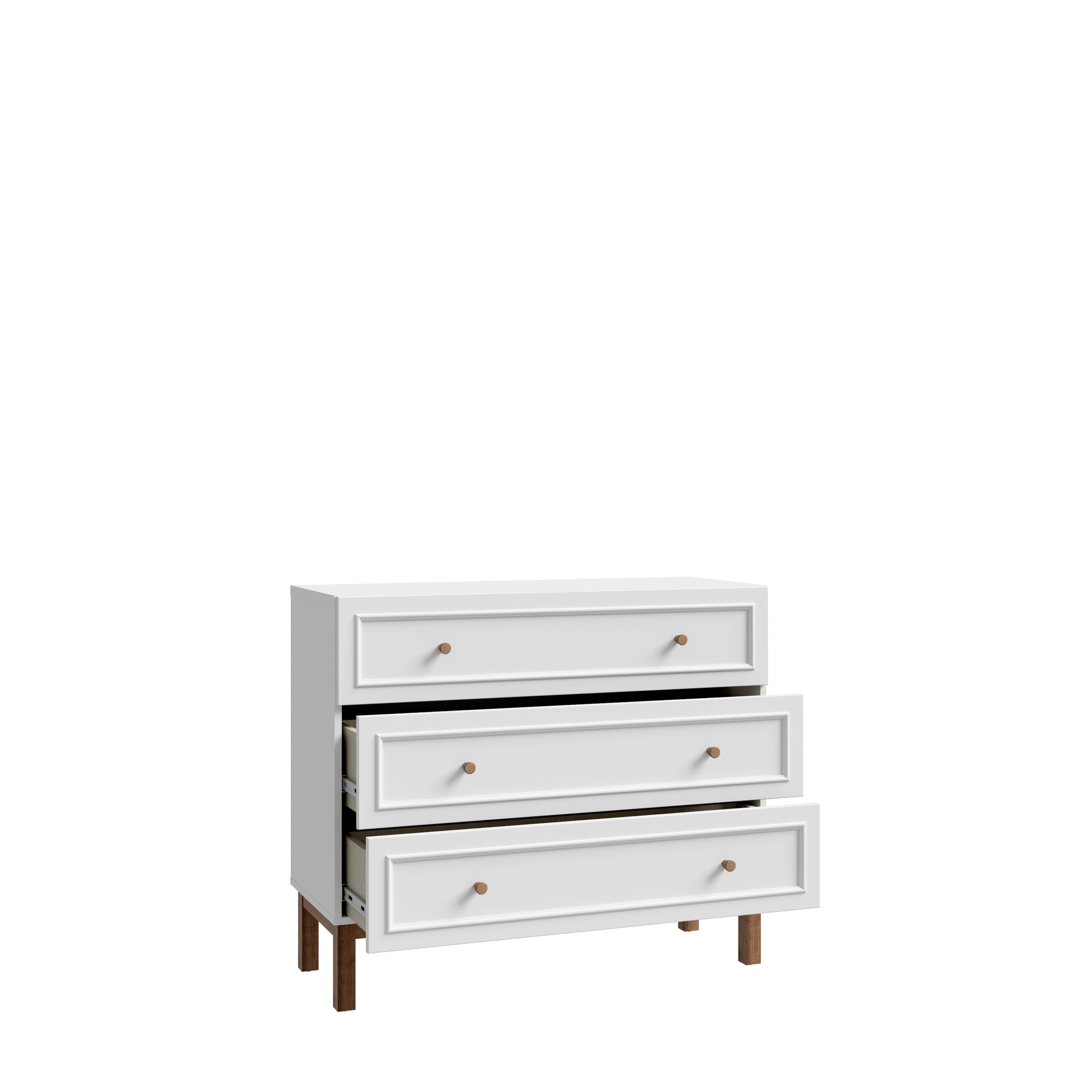 Komoda Penkrige su 3 stalčiais, šviesiai pilka