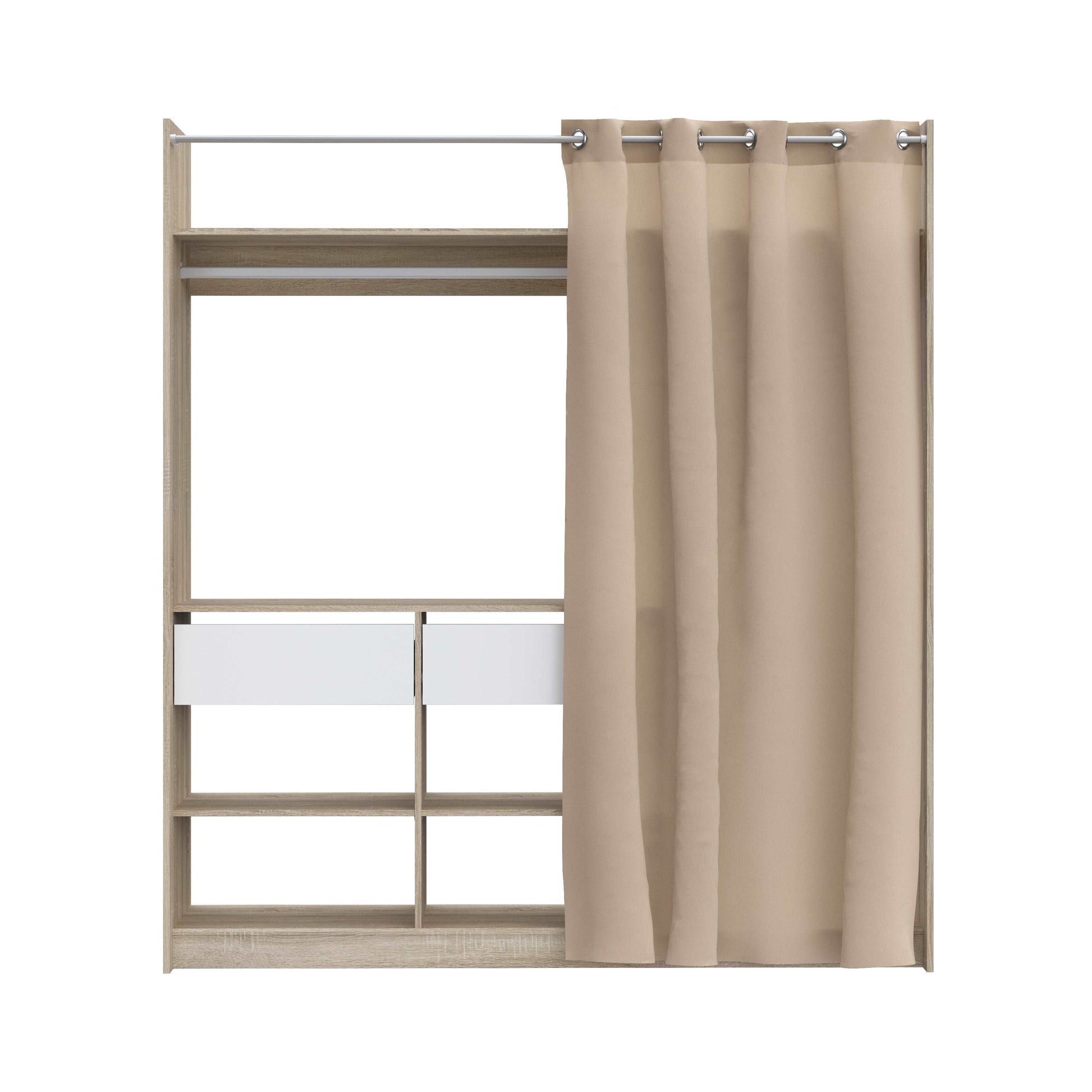 Atvira drabužių spinta