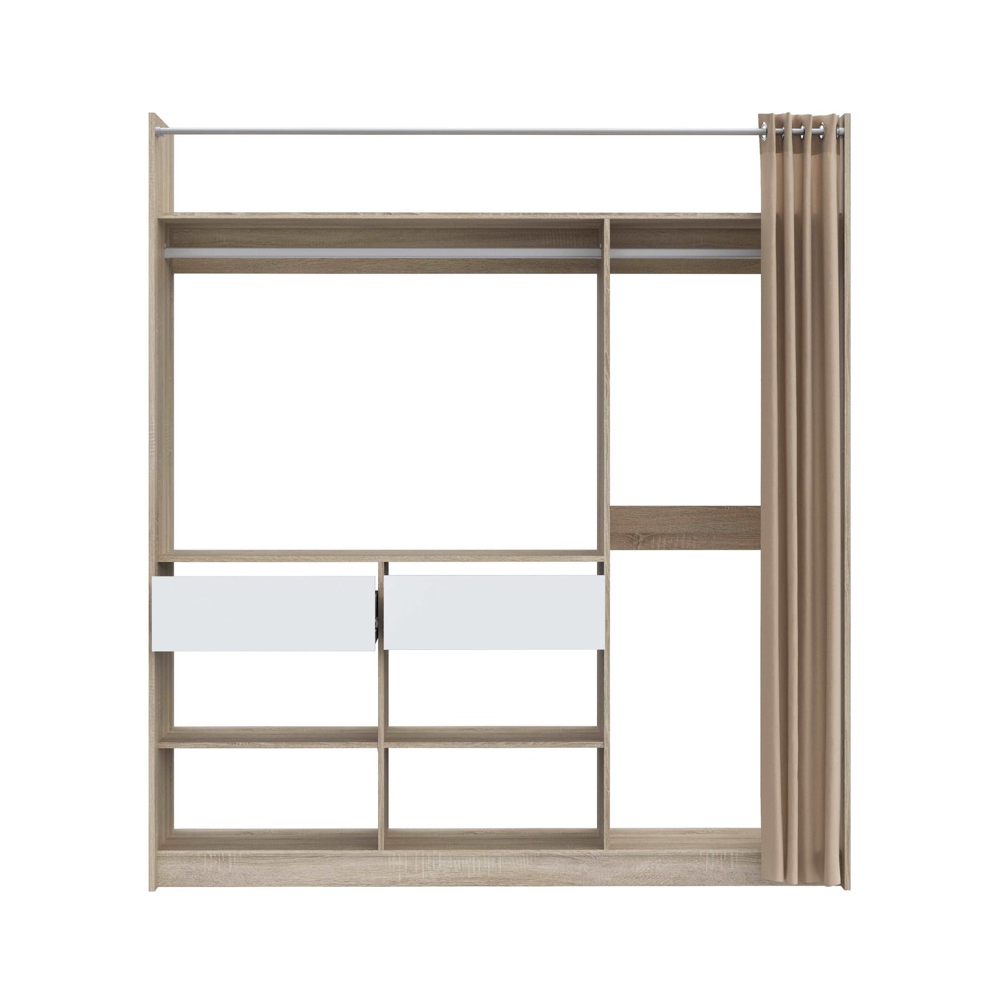 Atvira drabužių spinta