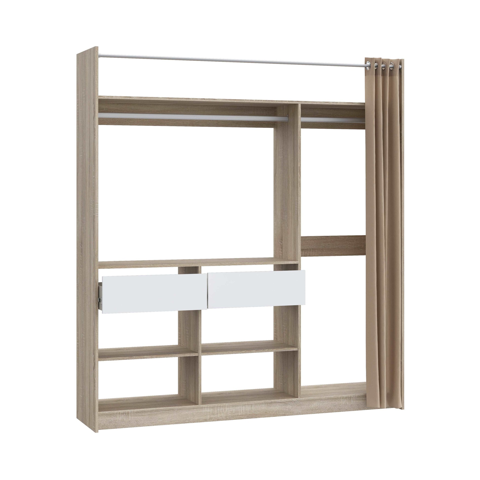 Atvira drabužių spinta