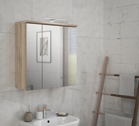 Pakabinama vonios spintelė su veidrodžiu Mindi