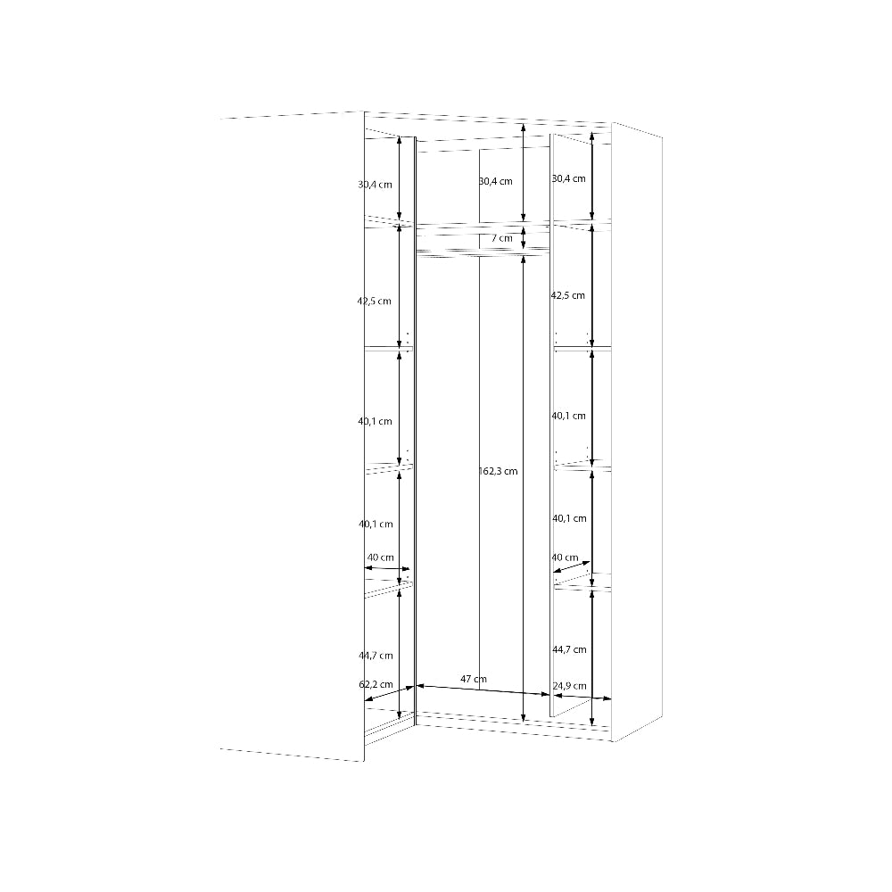 funkcionali Panoptik kampinė spinta