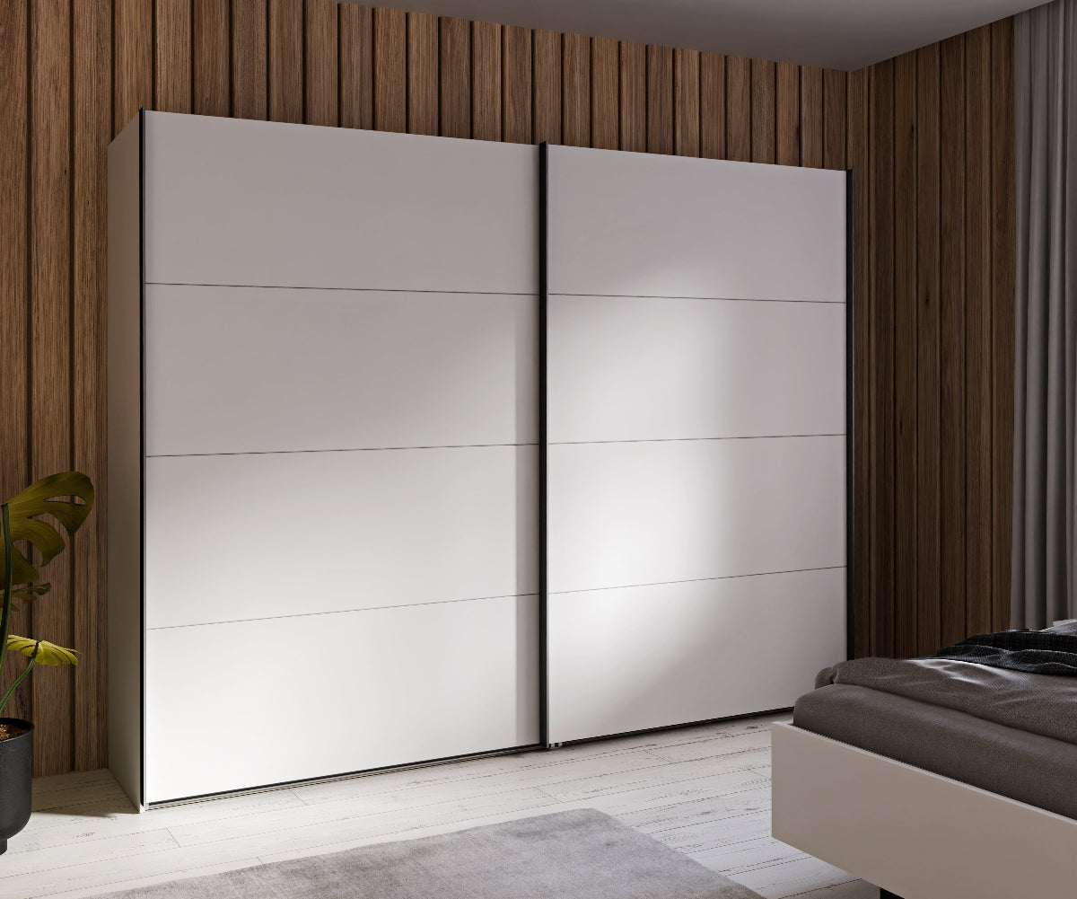 Nektarius stumdomų durų spinta šviesiai pilkos spalvos