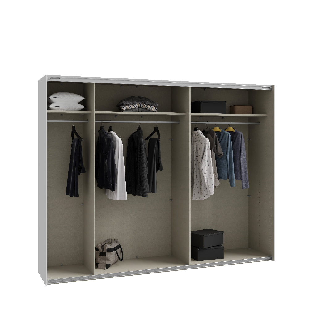 Nektarius stumdomų durų spinta šviesiai pilkos spalvos