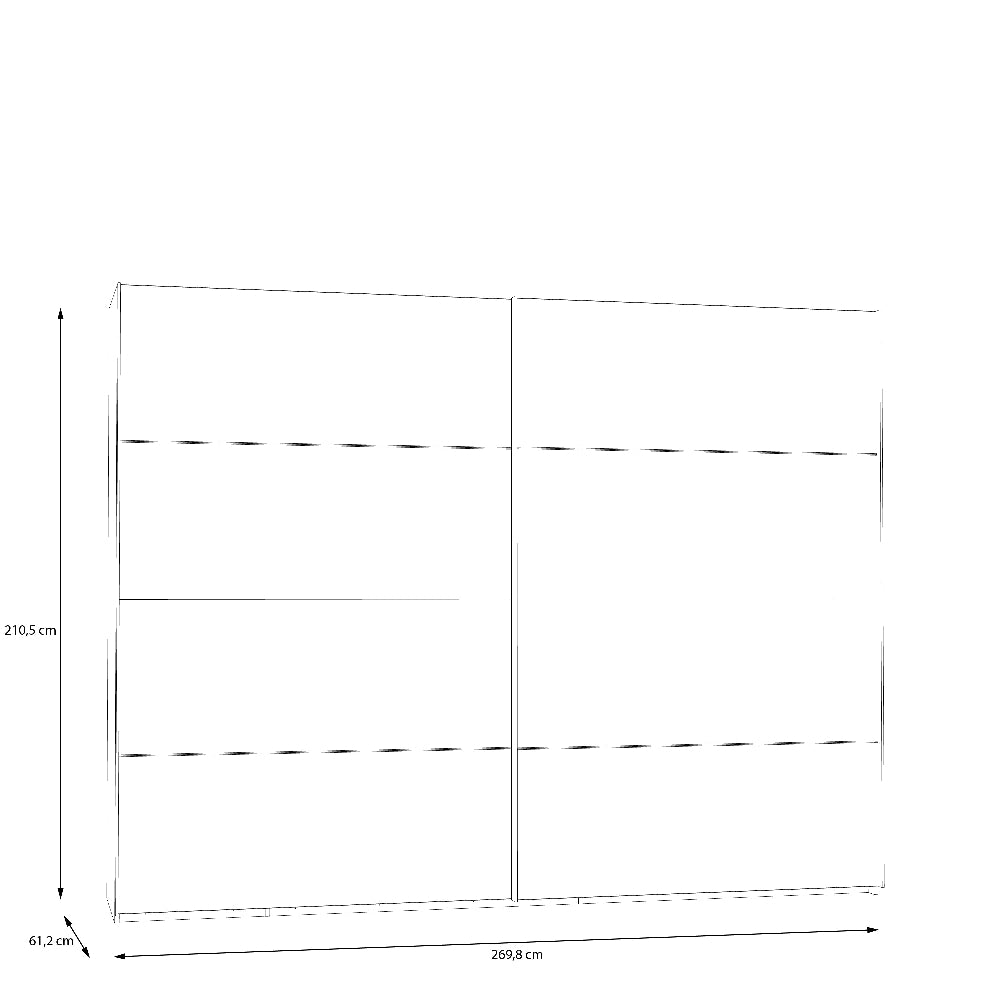 Nektarius stumdomų durų spinta šviesiai pilkos spalvos