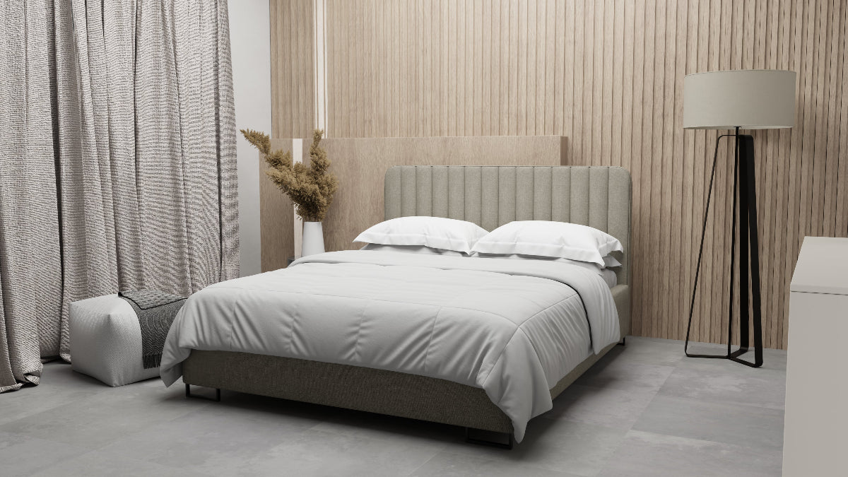 Sano lova su aukštu galvūgaliu ir patalynes dėže