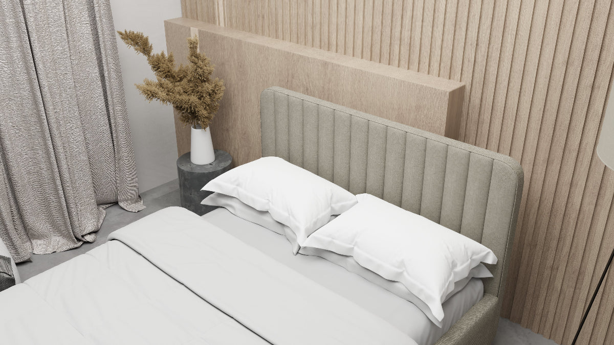 Sano lova su aukštu galvūgaliu ir patalynes dėže