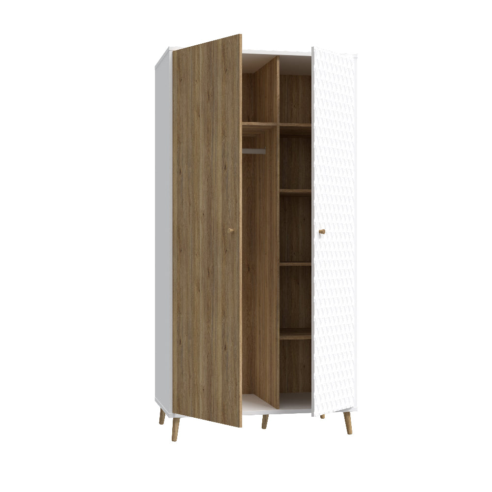 Spinta Aksana medžio ir baltos spalvos