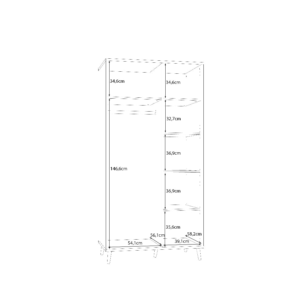 Spinta Aksana medžio ir baltos spalvos