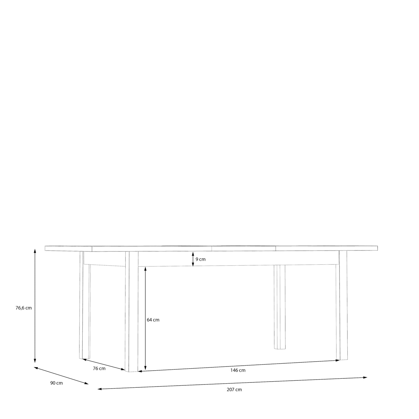 Išskleidžiamas stalas Lewisville