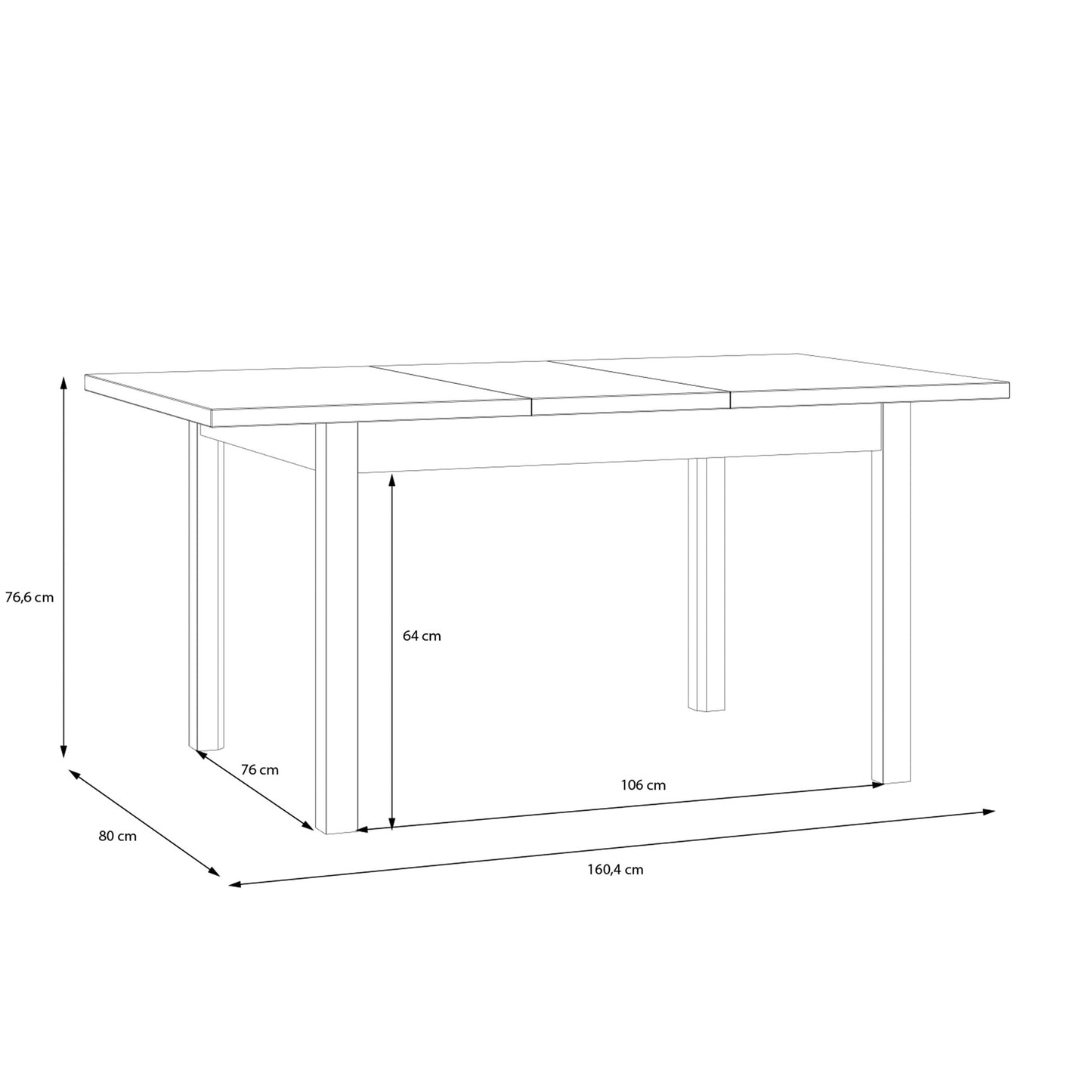 Išsleidžiamas stalas Joakimis
