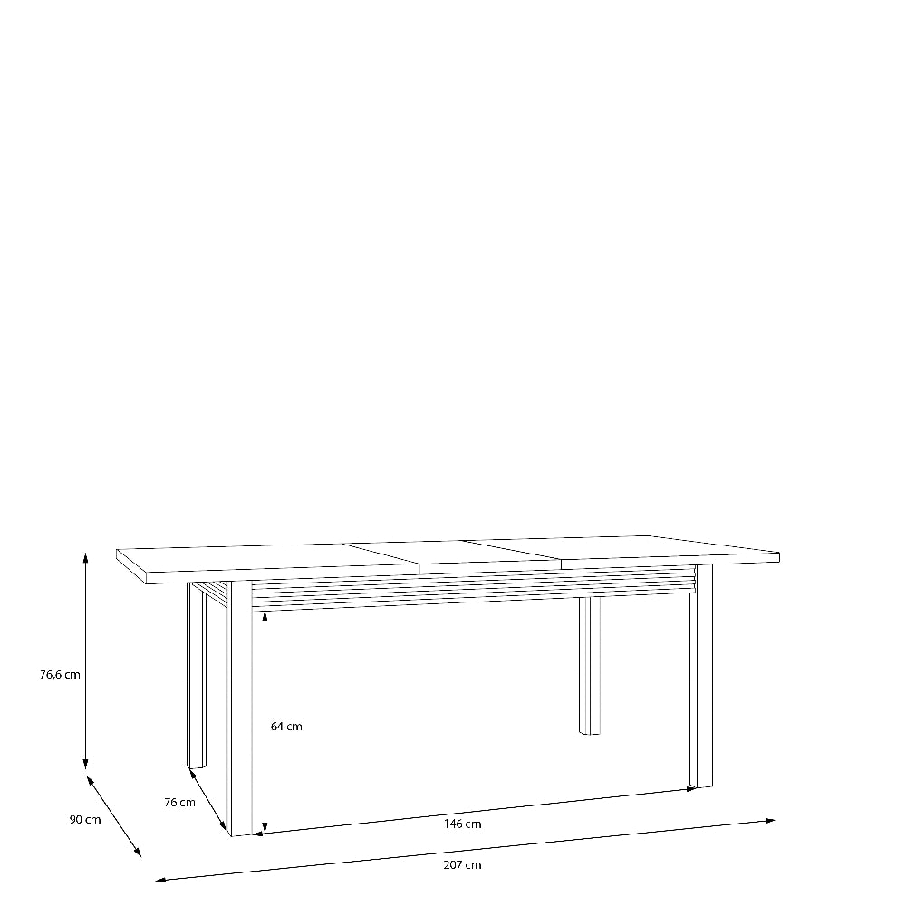 Išskleidžiamas valgomojo stalas Eufemius