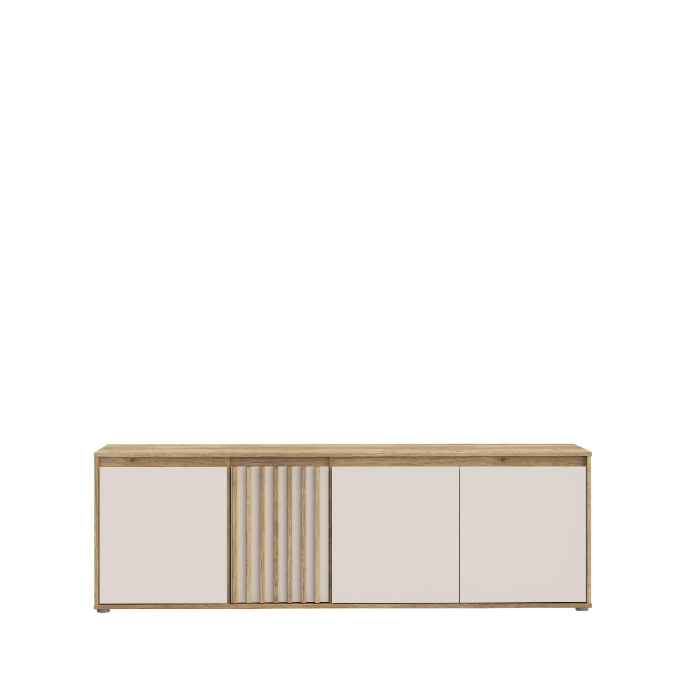 Eliston TV spintelė smėlio ir medžio spalvos