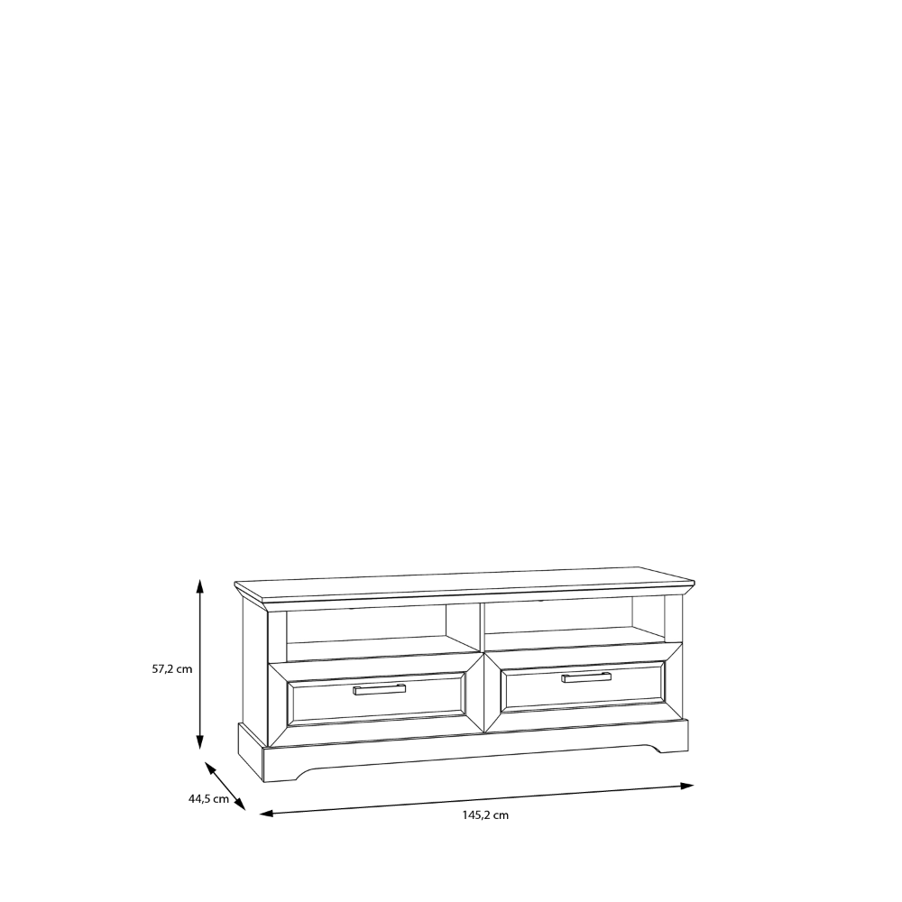 TV staliukas Cortella šviesaus medžio spalvos